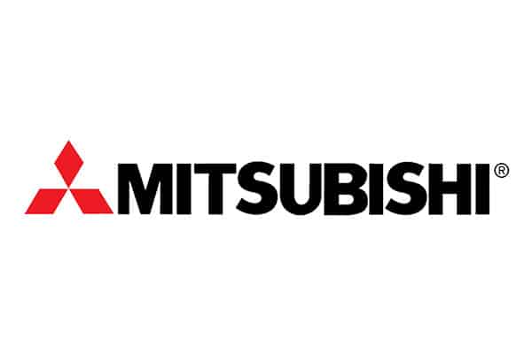 Logoen til Mitsubishi for varmepumpe